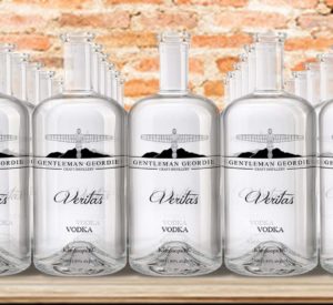 Gentlemen Geordie Craft Distillery Kamloops Vodka bottles on shelf